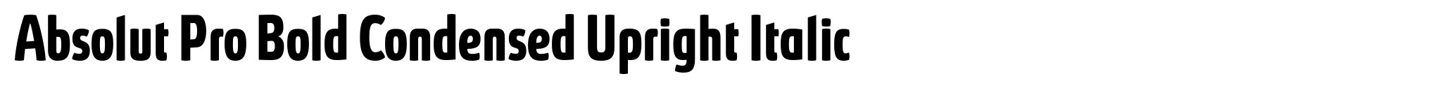 Absolut Pro Bold Condensed Upright Italic image